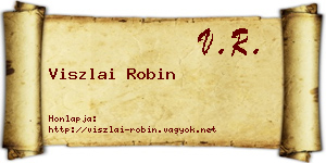 Viszlai Robin névjegykártya